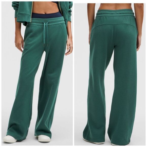 lululemon athletica Pants - lululemon athletica Women's Wide Leg Pants in Teal Green